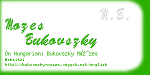 mozes bukovszky business card
